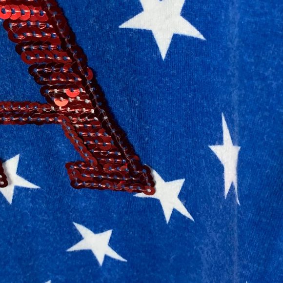 Snooze Button USA Blue Star Sleep Shirt Night Gown - Picture 5 of 8